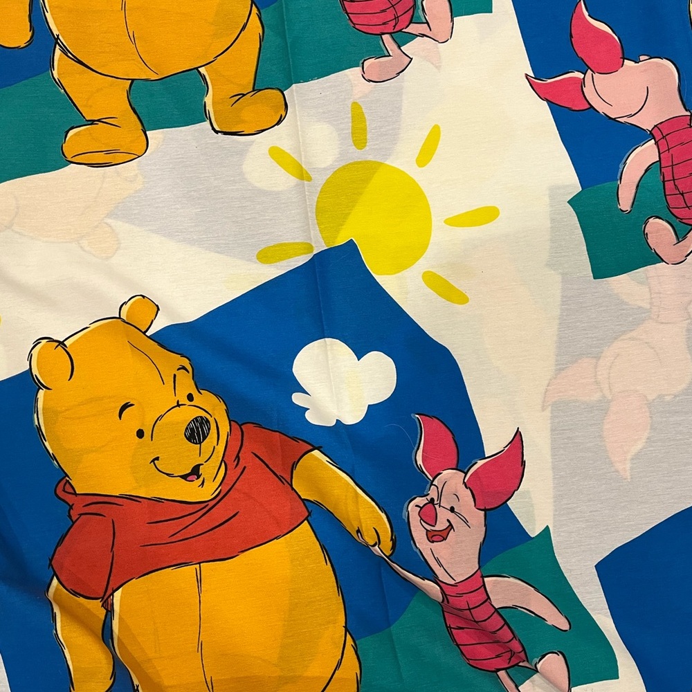 Vintage Winnie the Pooh flat sheet